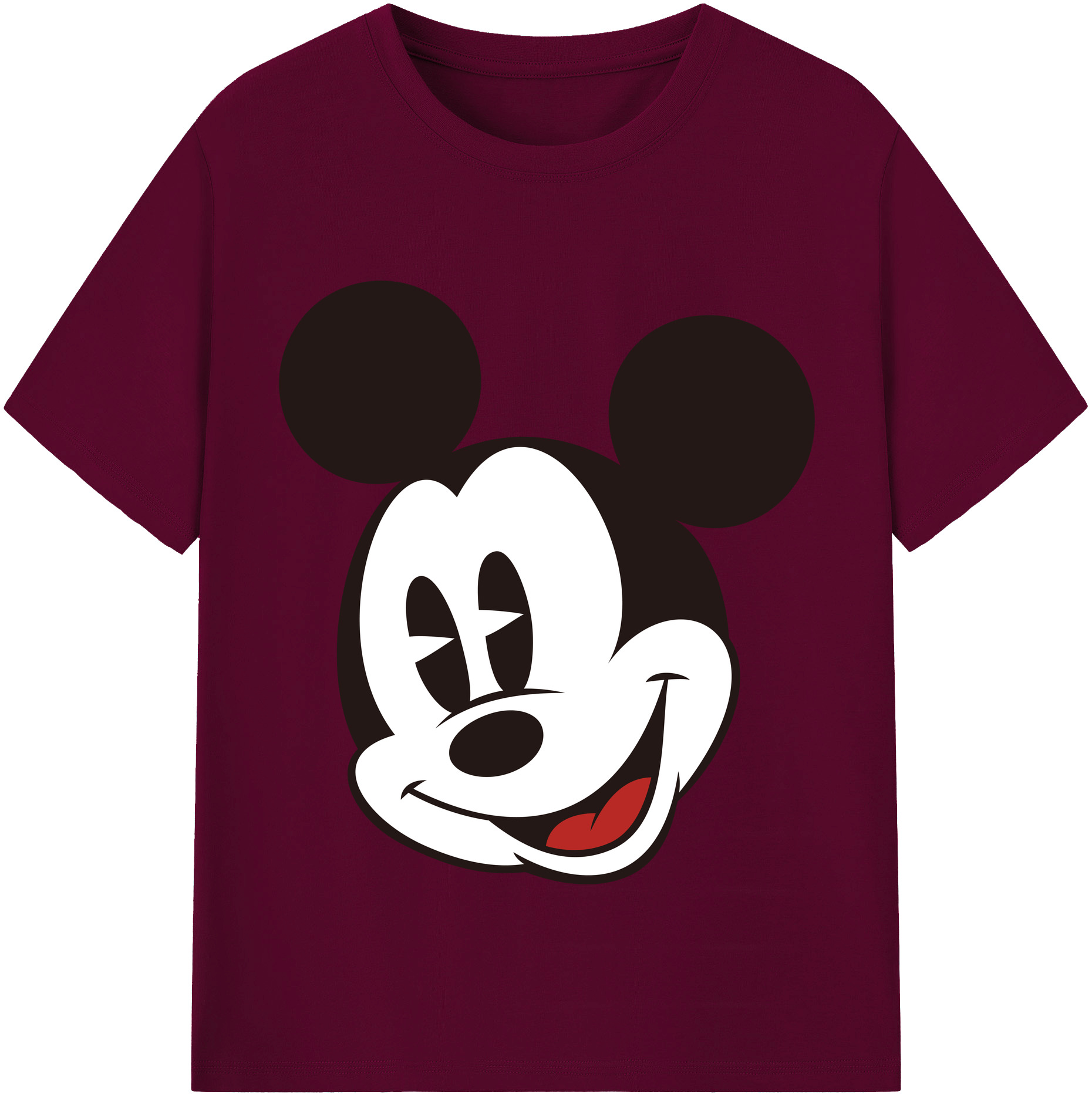 （画像用） ミッキーマウス Mickey Mouse レディースカジュアルプリントTシャツ（綿100％）